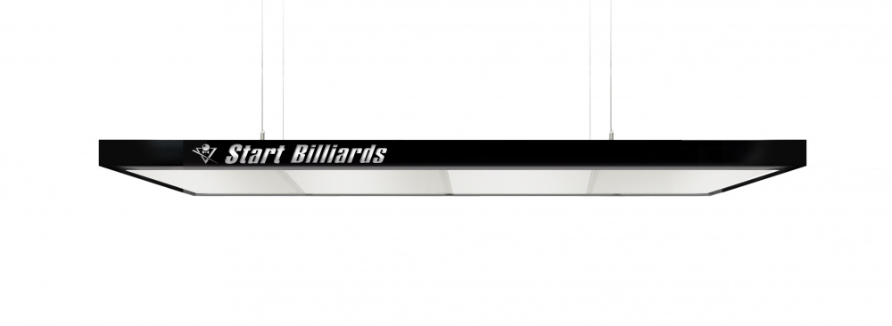 Лампа STARTBILLIARDS Club select 4 секции (Ral 9005 муар (black),Без рассеивателя (комплект))